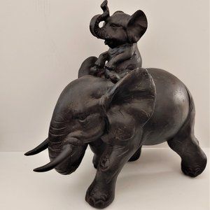 Elephant and Baby Figurine